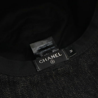 Top Quality Chanel Logo Denim Bucket Hat Black Cotton