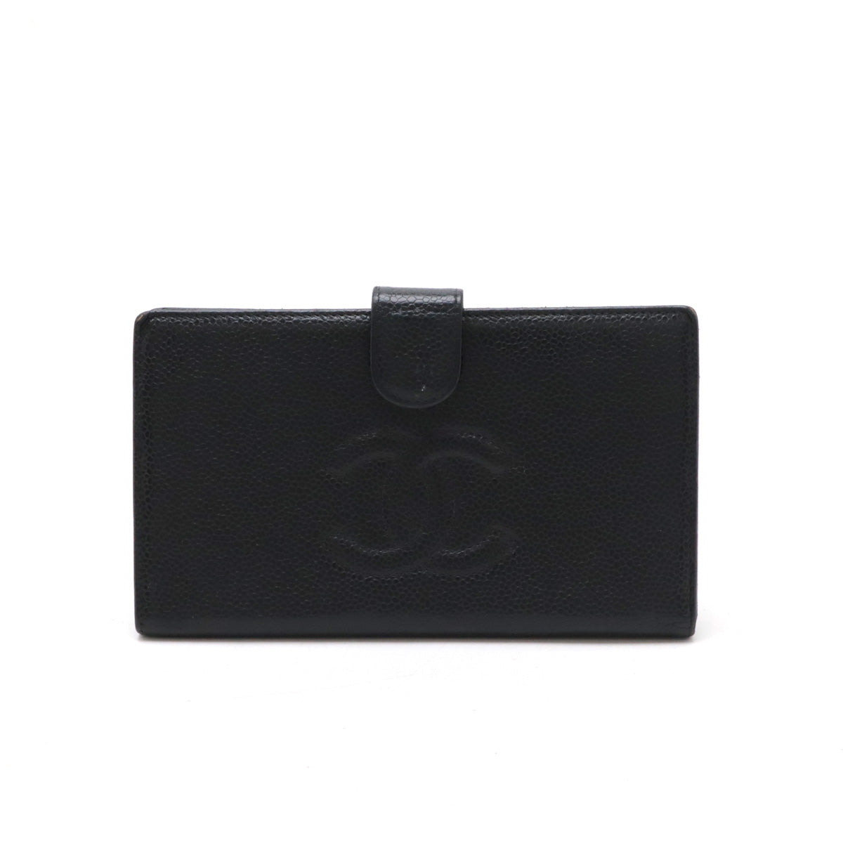 Top Quality Chanel Caviar Skin Coco Mark Long Wallet A13498