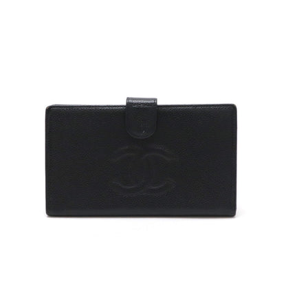 Top Quality Chanel Caviar Skin Coco Mark Long Wallet A13498