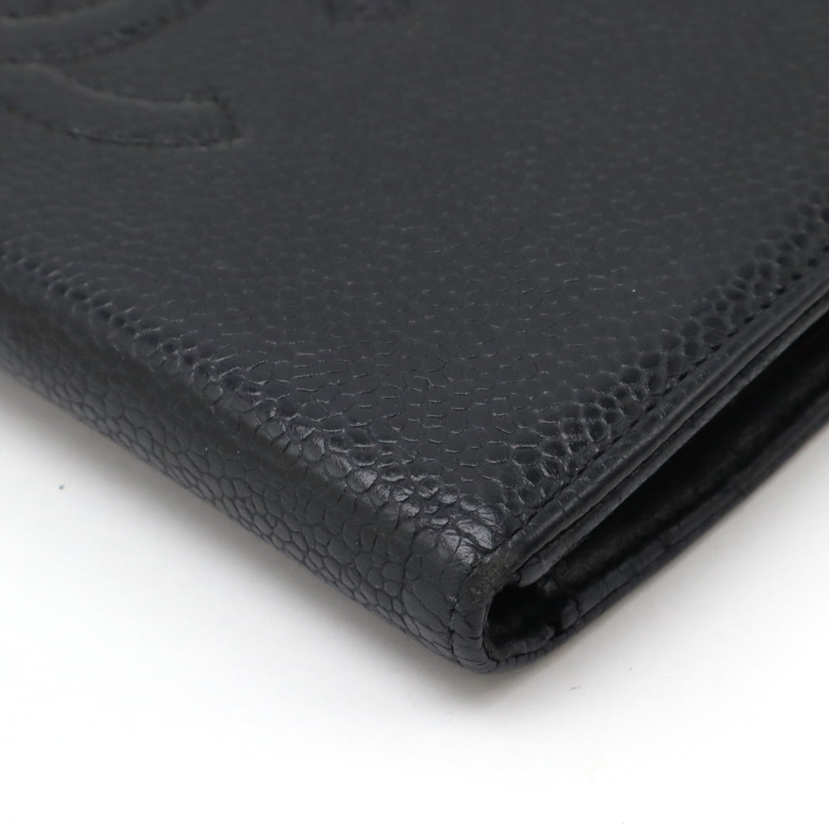 Top Quality Chanel Caviar Skin Coco Mark Long Wallet A13498