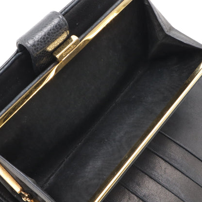 Top Quality Chanel Caviar Skin Coco Mark Long Wallet A13498
