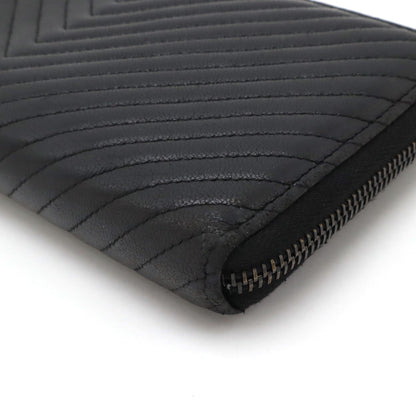 Top Quality Chanel Chevron V-Stitch Lambskin Leather Long Wallet