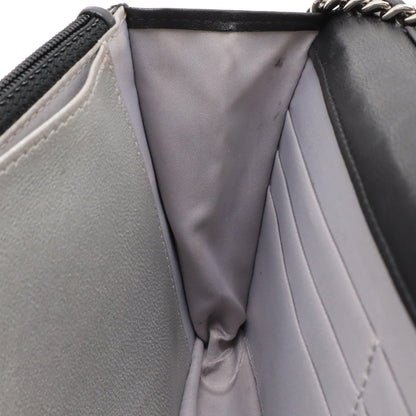 Top Quality Chanel Camellia Chain Wallet Black Leather