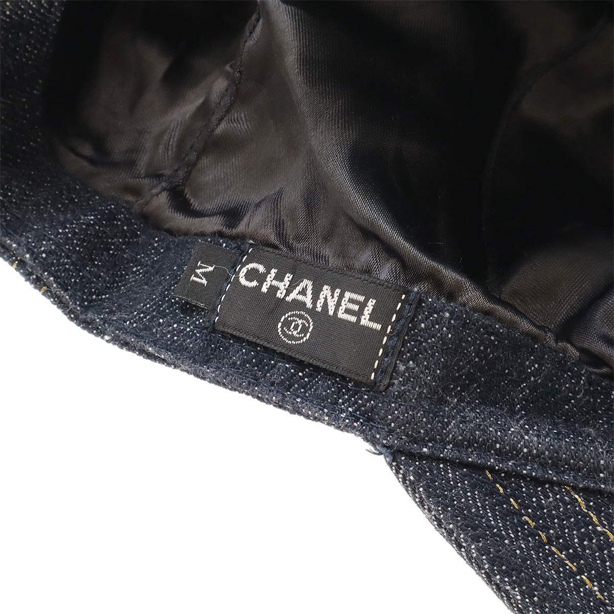 Top Quality Chanel Denim Cap with Coco Mark. Blue