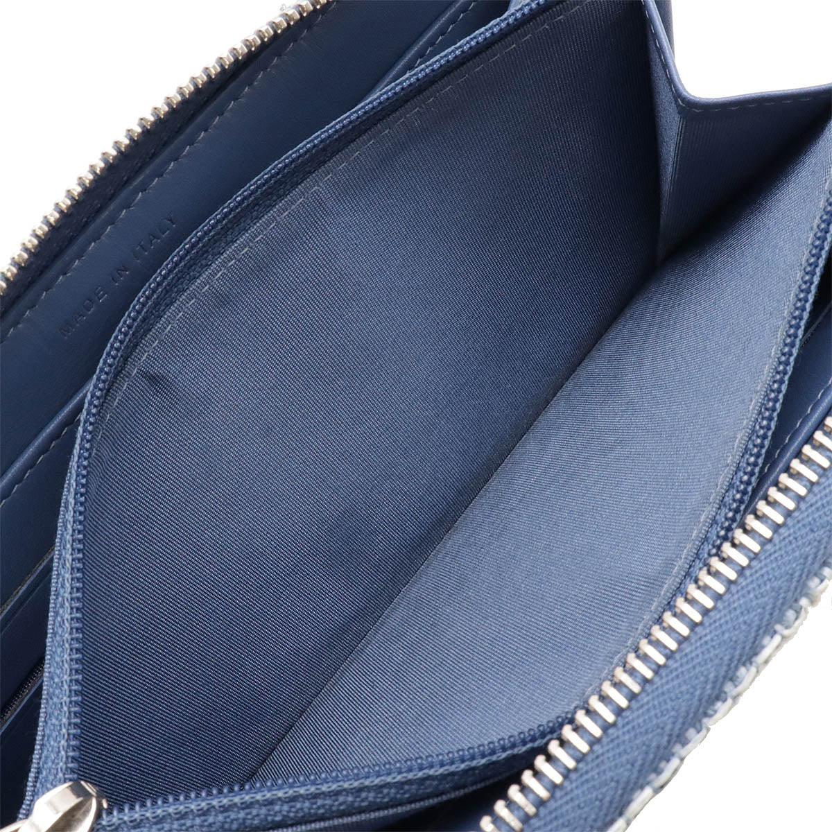 Top Quality Chanel Tweed Canvas Leather Wallet Blue