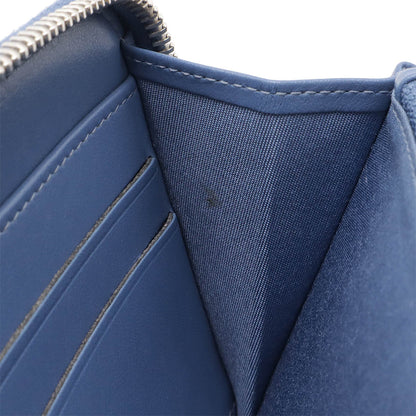 Top Quality Chanel Tweed Canvas Leather Wallet Blue