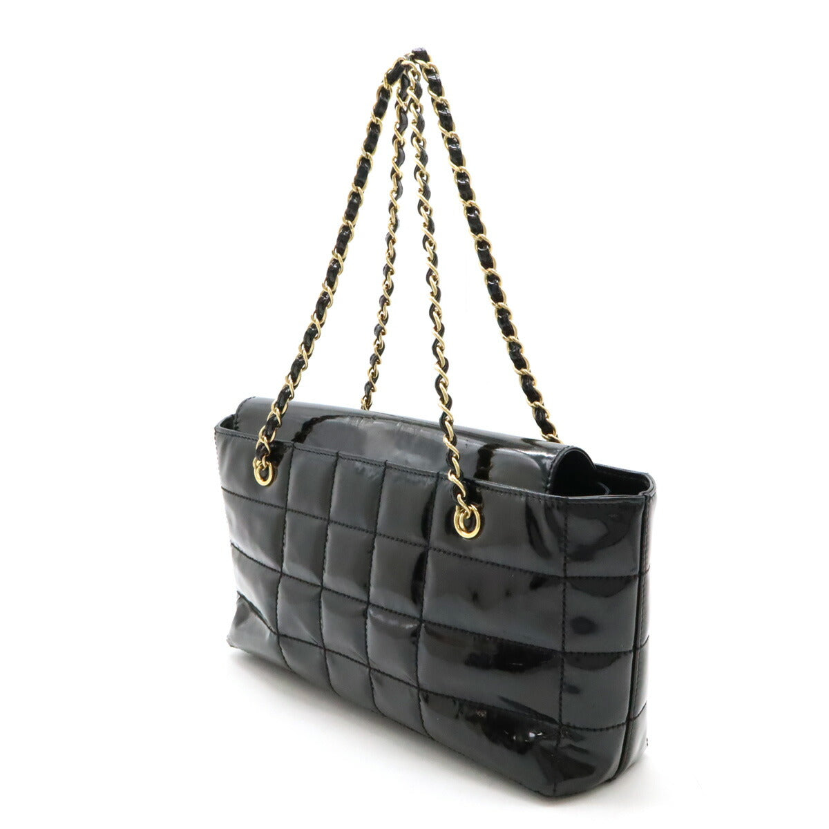 Top Quality Chanel Chocolate Bar Patent Tote Bag