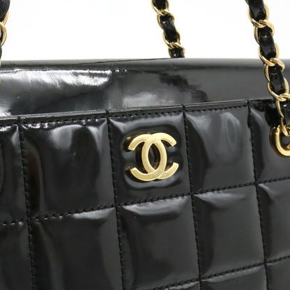 Top Quality Chanel Chocolate Bar Patent Tote Bag