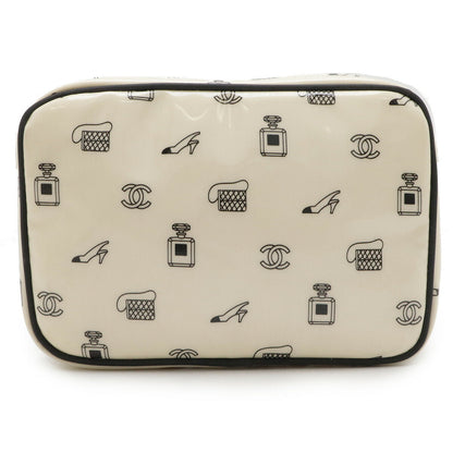 Top Quality Chanel Logo Print Travel Pouch Cosmetic Bag
