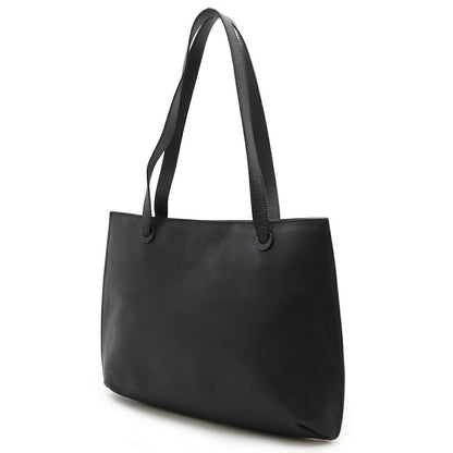 Top Quality Chanel Leather Logo Tote Bag Black