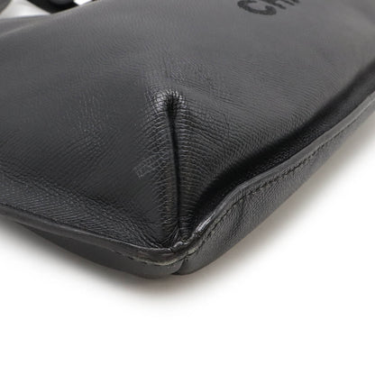 Top Quality Chanel Leather Logo Tote Bag Black