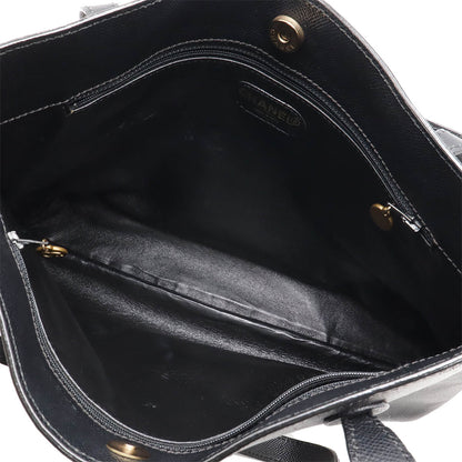 Top Quality Chanel Leather Logo Tote Bag Black