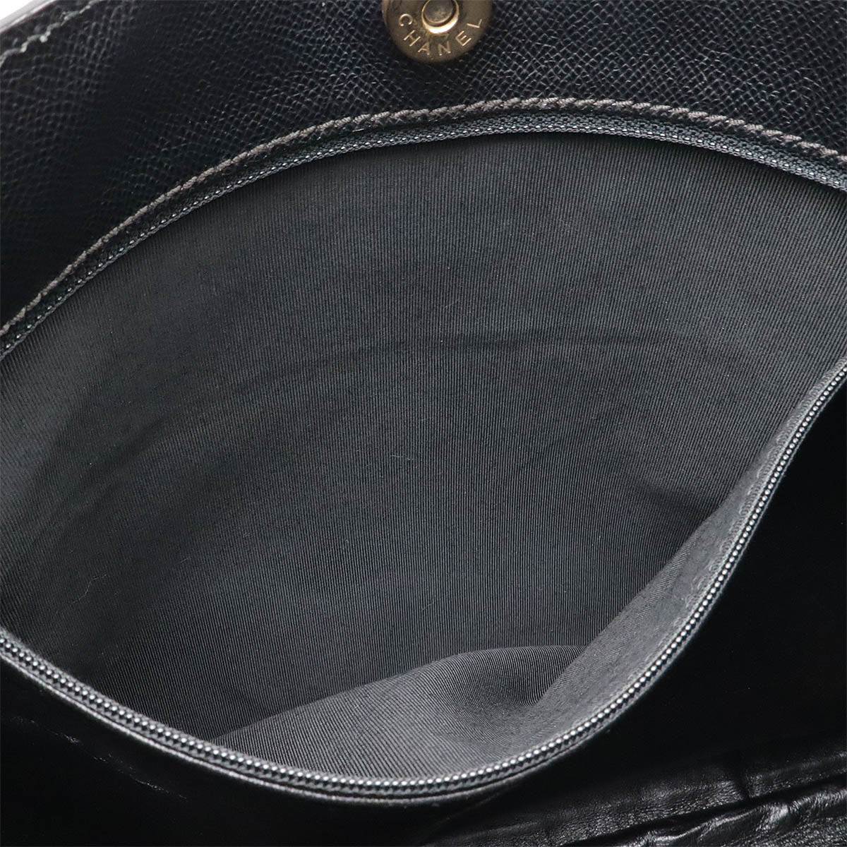 Top Quality Chanel Leather Logo Tote Bag Black