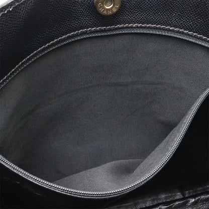 Top Quality Chanel Leather Logo Tote Bag Black