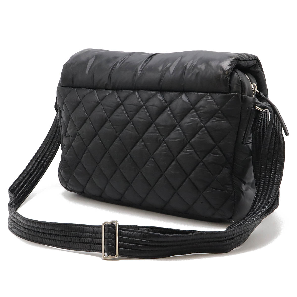 Top Quality Chanel Nylon/Leather Cocoon Shoulder Bag Black