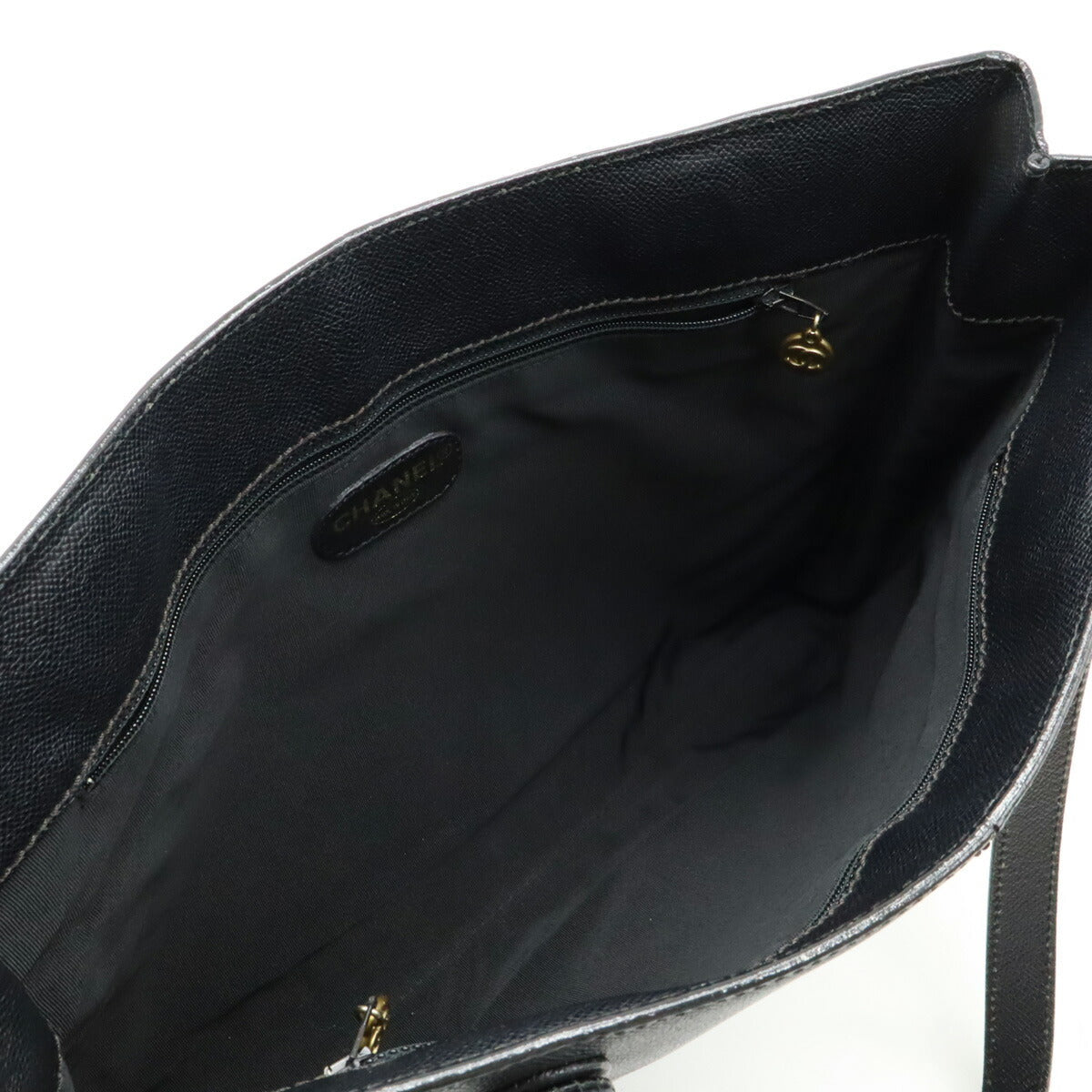 Top Quality Chanel Coco Mark Leather Tote Bag Black
