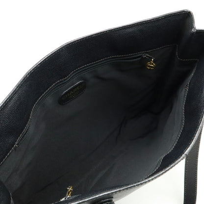 Top Quality Chanel Coco Mark Leather Tote Bag Black