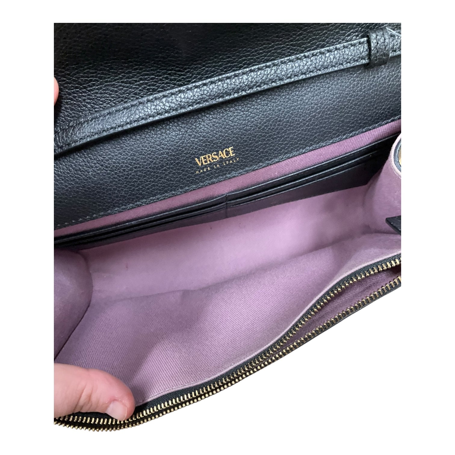 Crossbody Luxury Designer By Versace. Size: Small