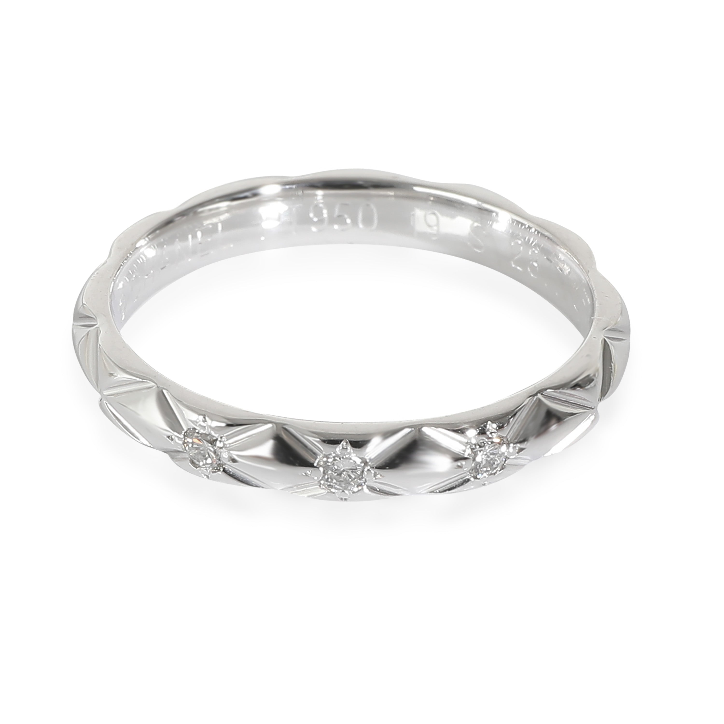 Top Quality Chanel Coco Crush Band in Platinum 0.04 CTW