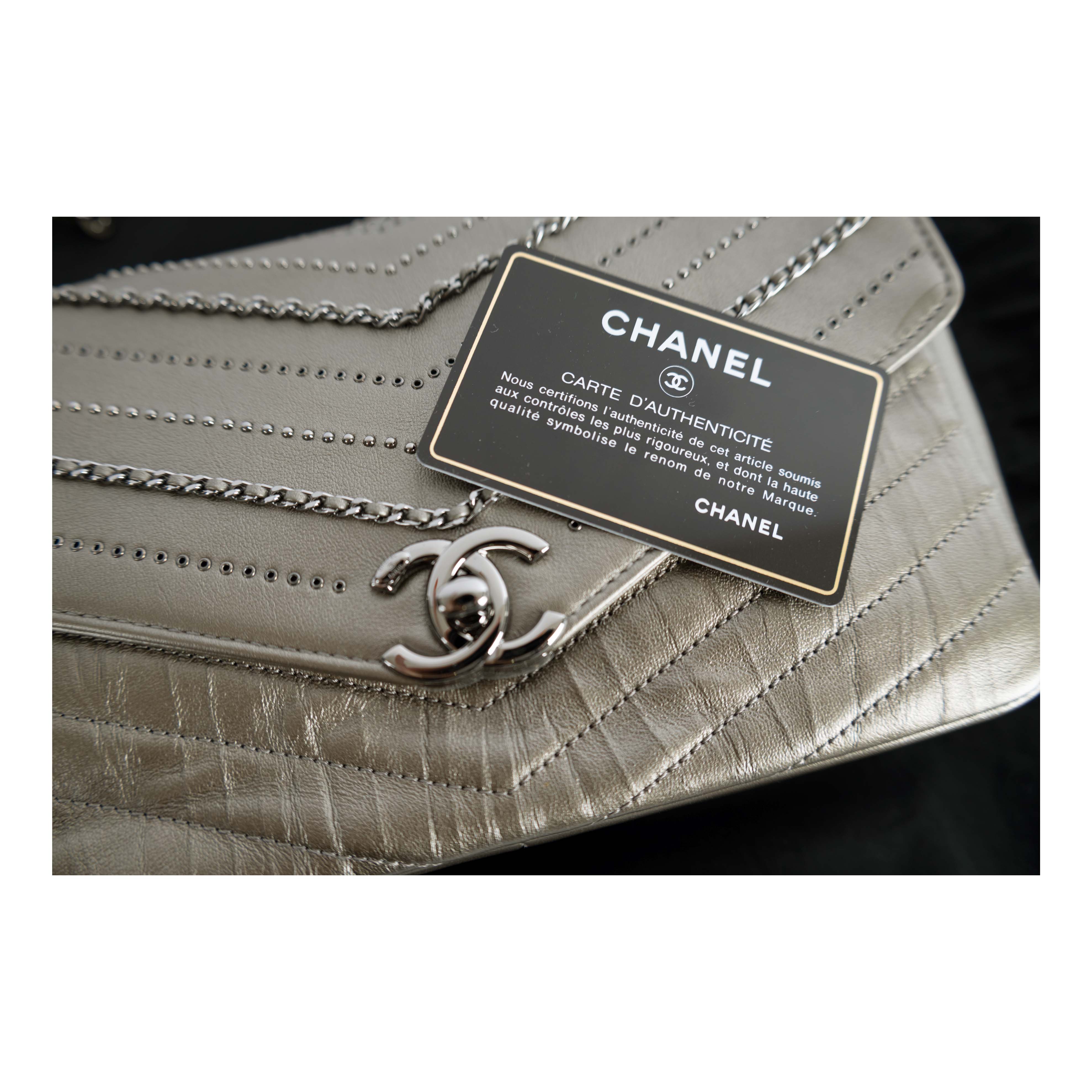 Top Quality Chanel Top Quality Chanel Embelished 'Chain Sequins' Chevron New Bag