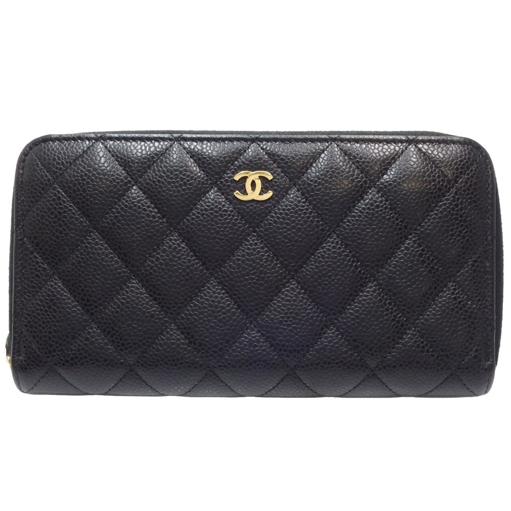 Top Quality Chanel Caviar Skin Classic Long Wallet AP0242