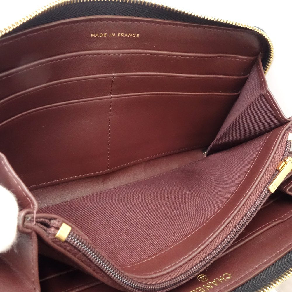 Top Quality Chanel Caviar Skin Classic Long Wallet AP0242