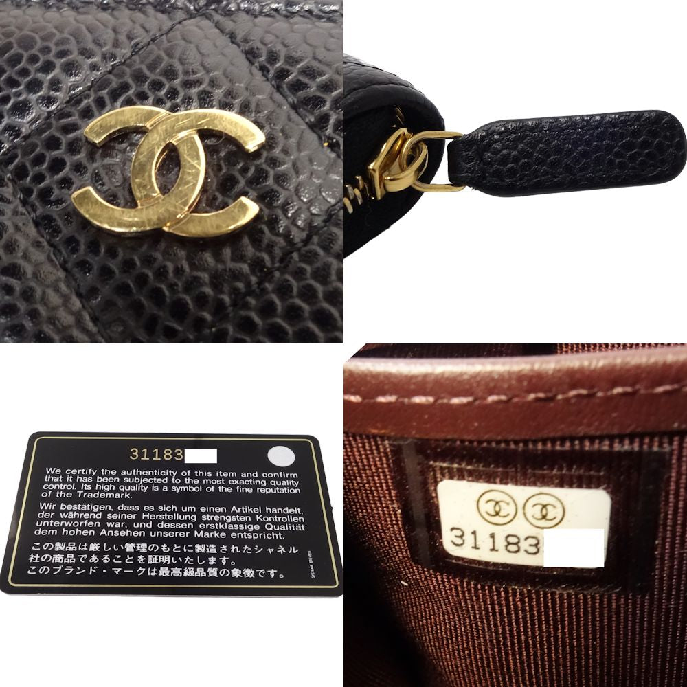 Top Quality Chanel Caviar Skin Classic Long Wallet AP0242