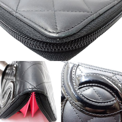 Top Quality Chanel Cambon Line Leather Long Wallet Black