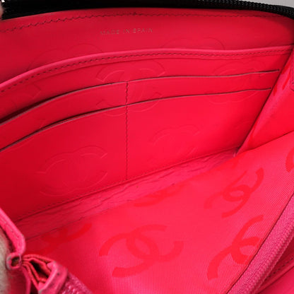 Top Quality Chanel Cambon Line Leather Long Wallet Black