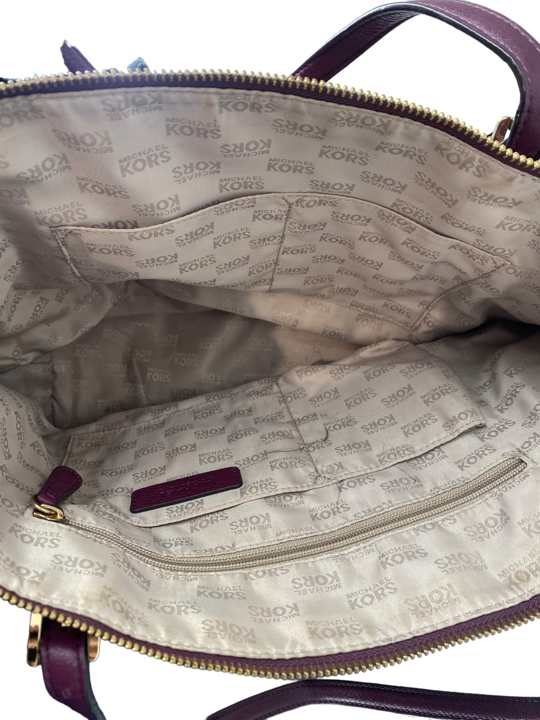 Purple Handbag Designer Michael Kors. Size Large