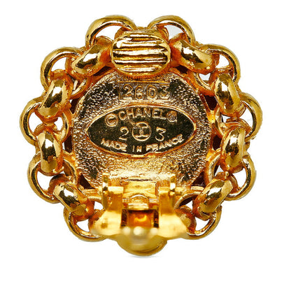 Top Quality Chanel Rhinestone Cocomark Earring Gold Red Gold  Chanel