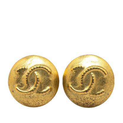 Top Quality Chanel Vintage Coco Mark Earrings Gold