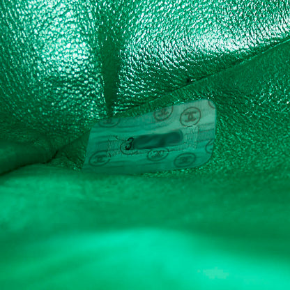 Top Quality Chanel Leather Coco Mark Matelasse Handbag Green Gold