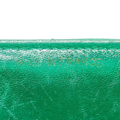 Top Quality Chanel Leather Coco Mark Matelasse Handbag Green Gold