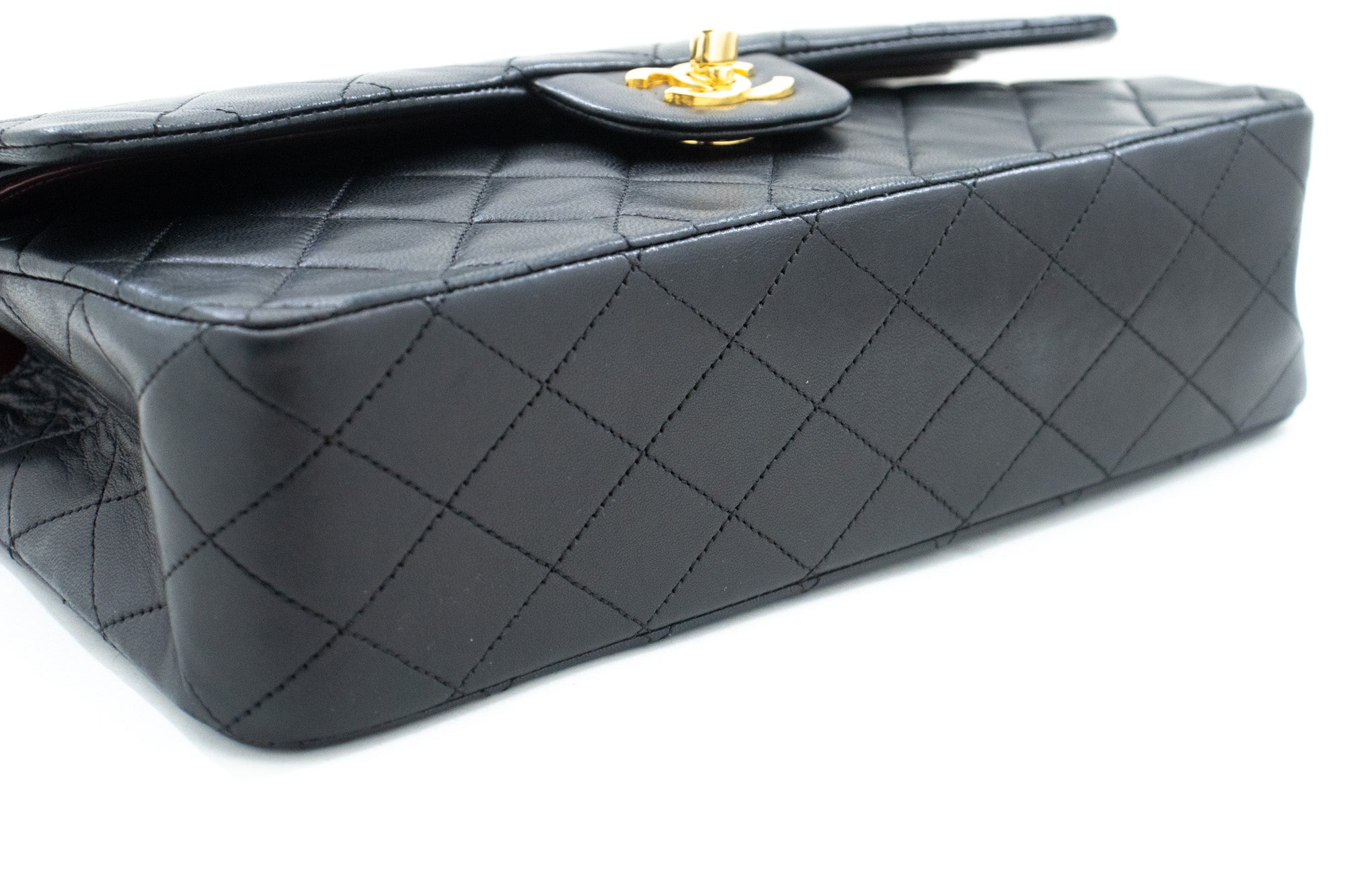 Top Quality Chanel Classic Double New 10 Chain Shoulder Bag Black Lambskin