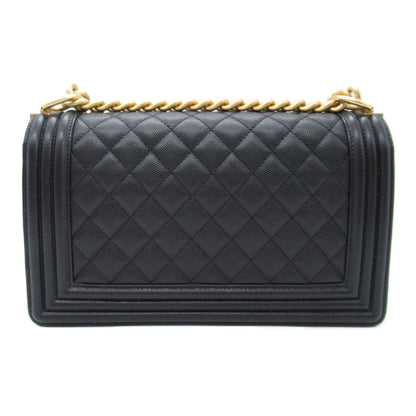 Top Quality Chanel Boy Caviar Chain Shoulder Bag Black