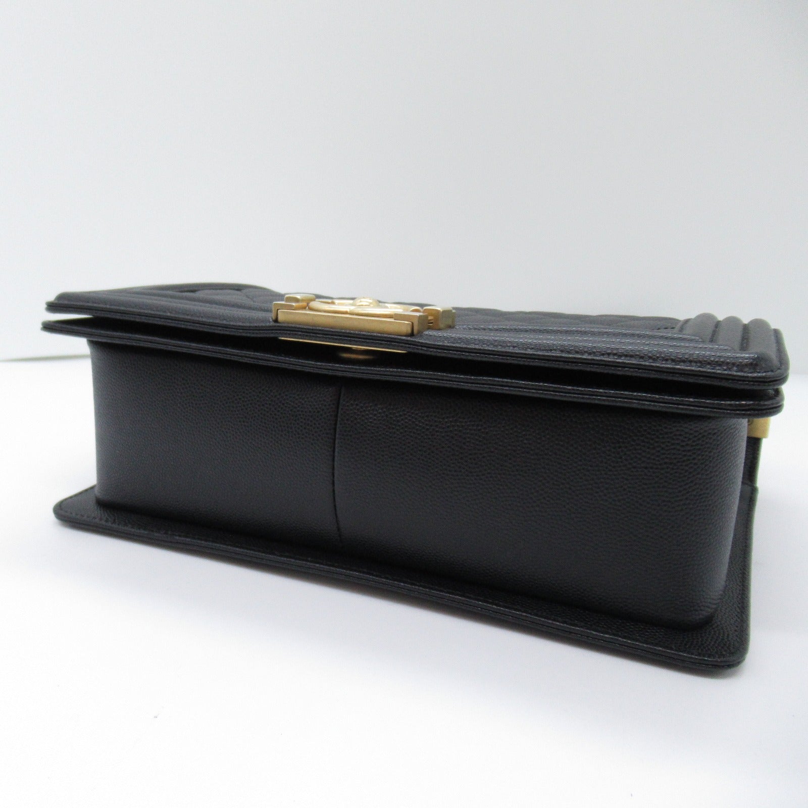 Top Quality Chanel Boy Caviar Chain Shoulder Bag Black