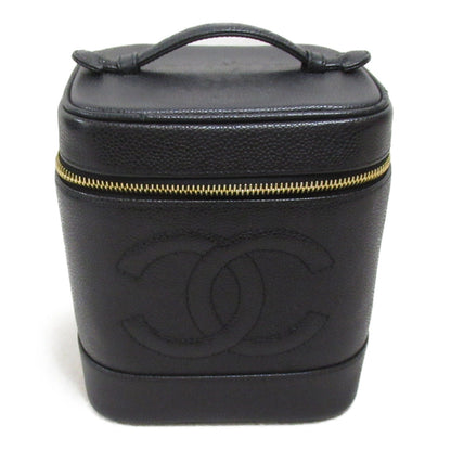 Top Quality Chanel Caviar Skin Vanity Handbag Black