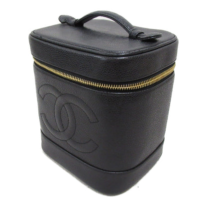 Top Quality Chanel Caviar Skin Vanity Handbag Black