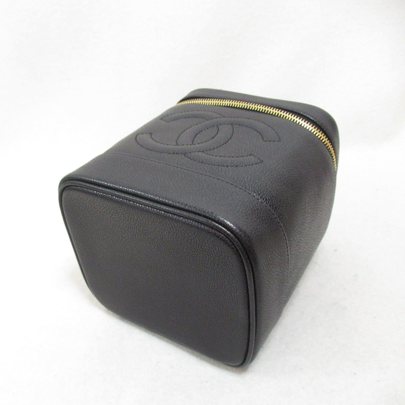 Top Quality Chanel Caviar Skin Vanity Handbag Black