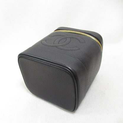 Top Quality Chanel Caviar Skin Vanity Handbag Black