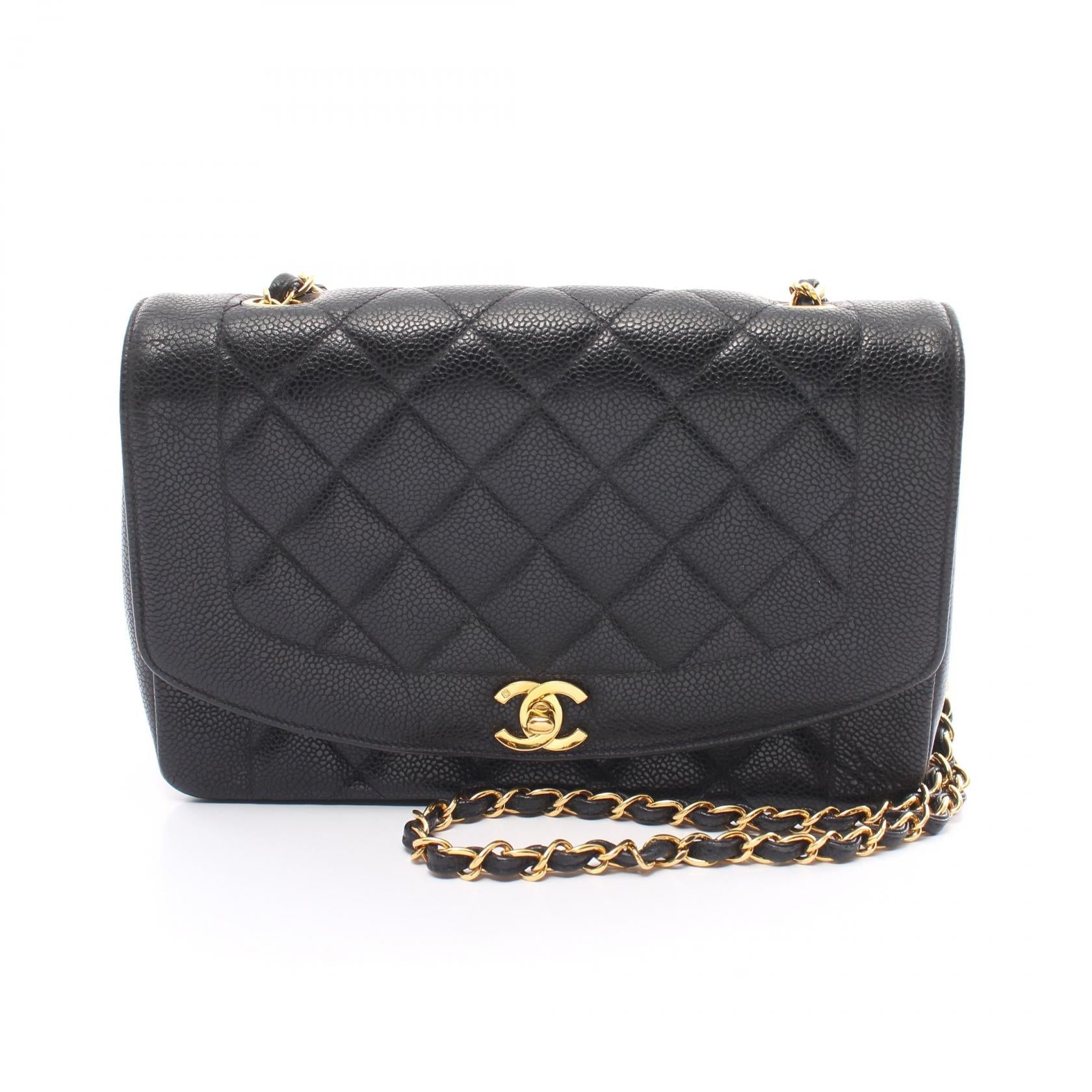 Top Quality Chanel Caviar Skin Diana Flap Shoulder Bag