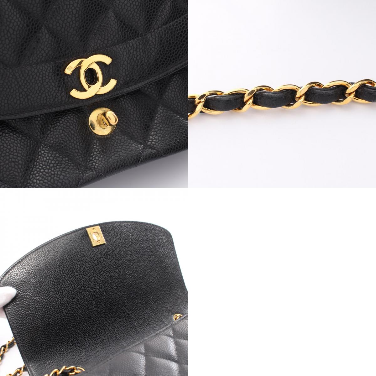 Top Quality Chanel Caviar Skin Diana Flap Shoulder Bag