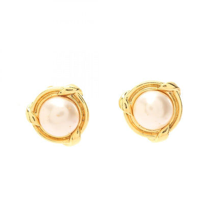Top Quality Chanel Gold Plated Faux Pearl Earrings