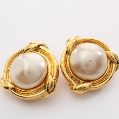 Top Quality Chanel Gold Plated Faux Pearl Earrings
