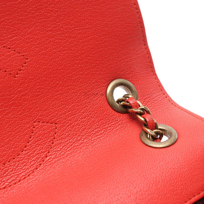 Top Quality Chanel Chevron Leather Shoulder Bag Red