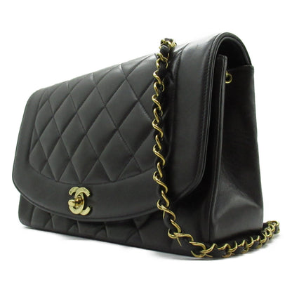 Top Quality Chanel Diana Chain Shoulder Bag Lambskin Black