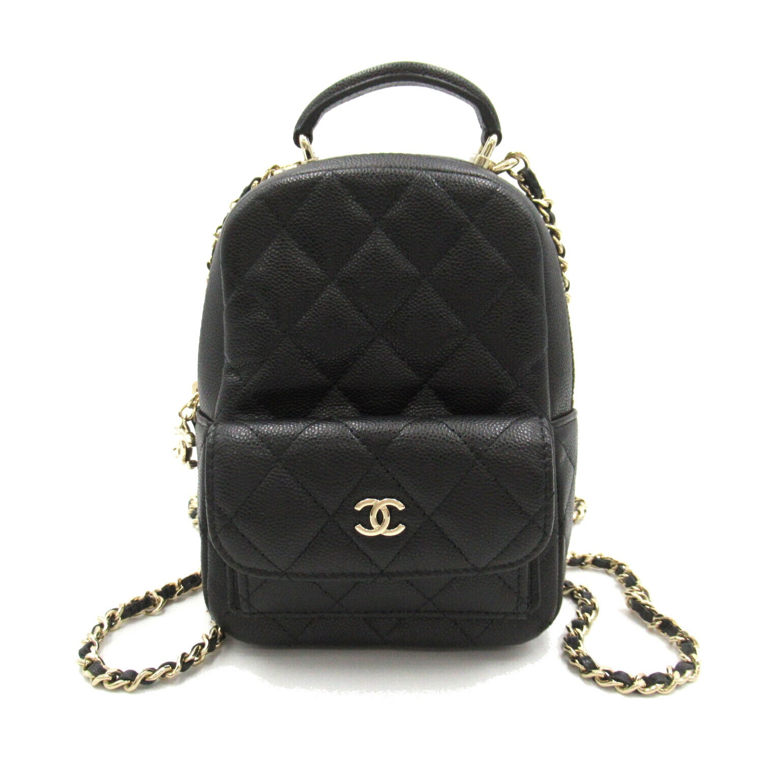 Top Quality Chanel Caviar Skin Matelasse Backpack Black