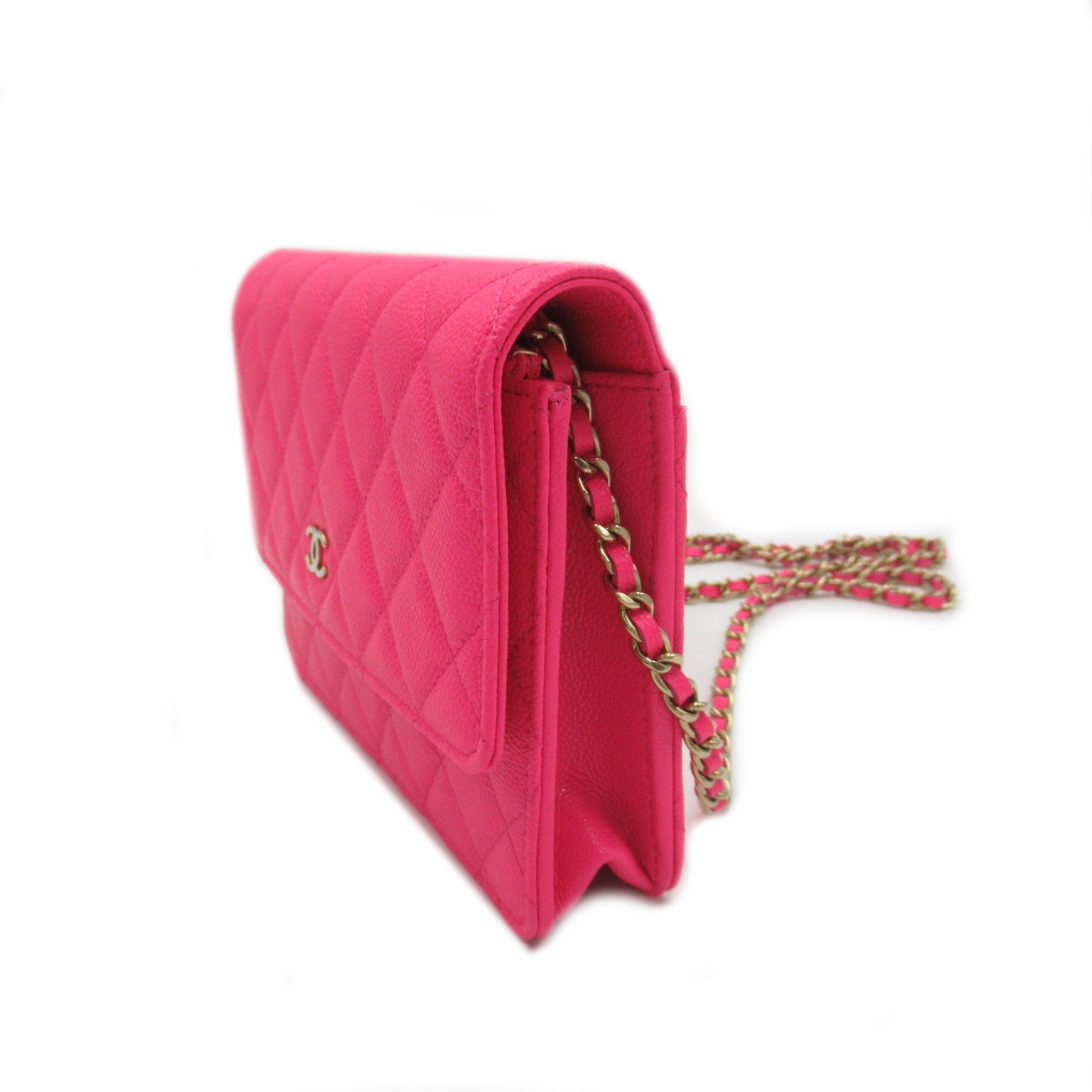 Top Quality Chanel Matelasse Chain Wallet Shoulder Bag Pink