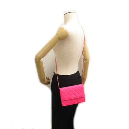 Top Quality Chanel Matelasse Chain Wallet Shoulder Bag Pink